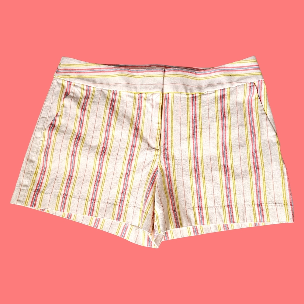 LOFT The Riviera Multicolor Striped Short - Size 12